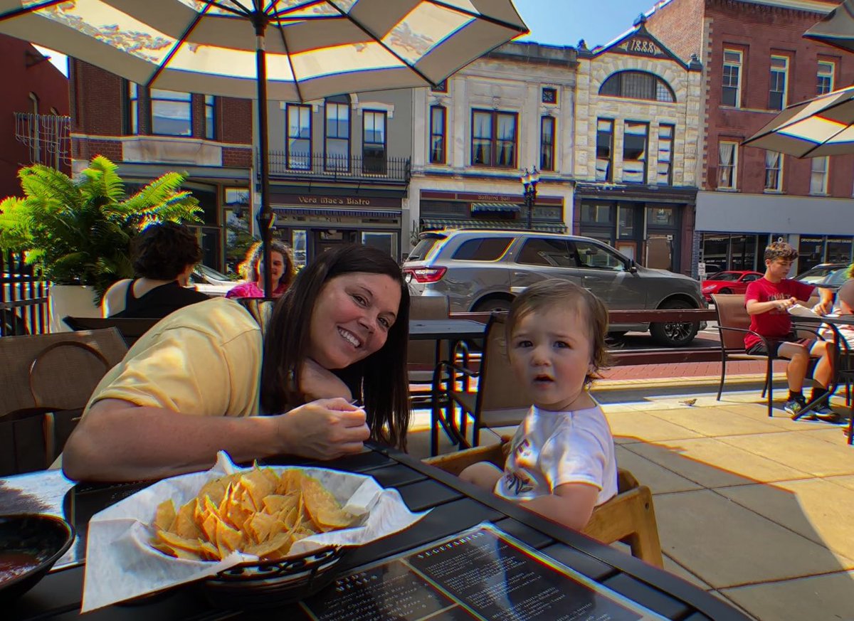 Having lunch with these two beauties in downtown #Muncie at #CasaDelSol
