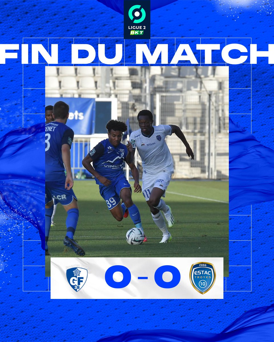 estac_officiel's tweet photo. 🔚 Dominé en début de rencontre, nos Troyens ont su reprendre le dessus en se procurant de nombreuses occasions en seconde période et ramènent un point de Grenoble ! 💥

#GF38ESTAC 🔵⚪️ https://t.co/mdhCsCD2OK