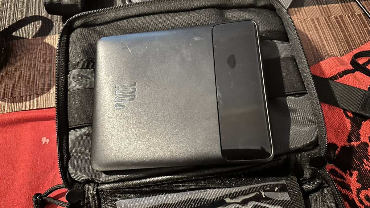 M0IAX's tweet image. Including the ability to have effective  Portable data comms means I need a computer on the bike and here’s the surface go 2 and high capacity USB power bank to keep is going for an extra 8 hours of so. I will be out on my bike with this and the @icom_uk #ic705 tomorrow. #js8call