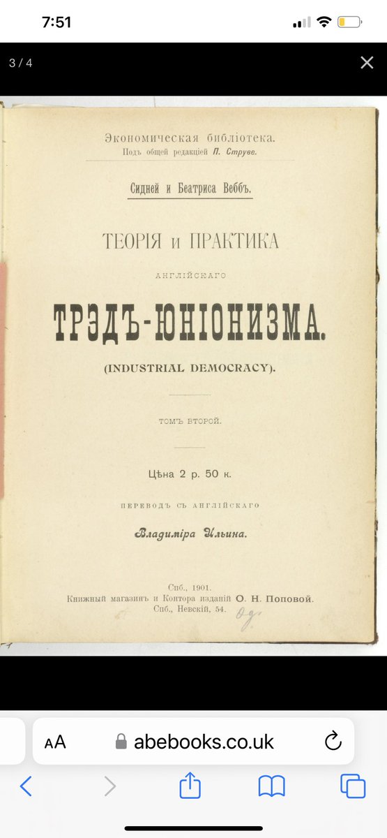jameswoudhuysen's tweet photo. But on the USSR in 1933, #Keynes was RIGHT: "There is little or nothing left which bears any special relation to #Marxism as distinguished from other systems of socialism."
Here: #Lenin & #Krupskaya translate the #Webbs, Siberian exile. They were no fans.
First edition, £8360! https://t.co/fIhe9fjLUU