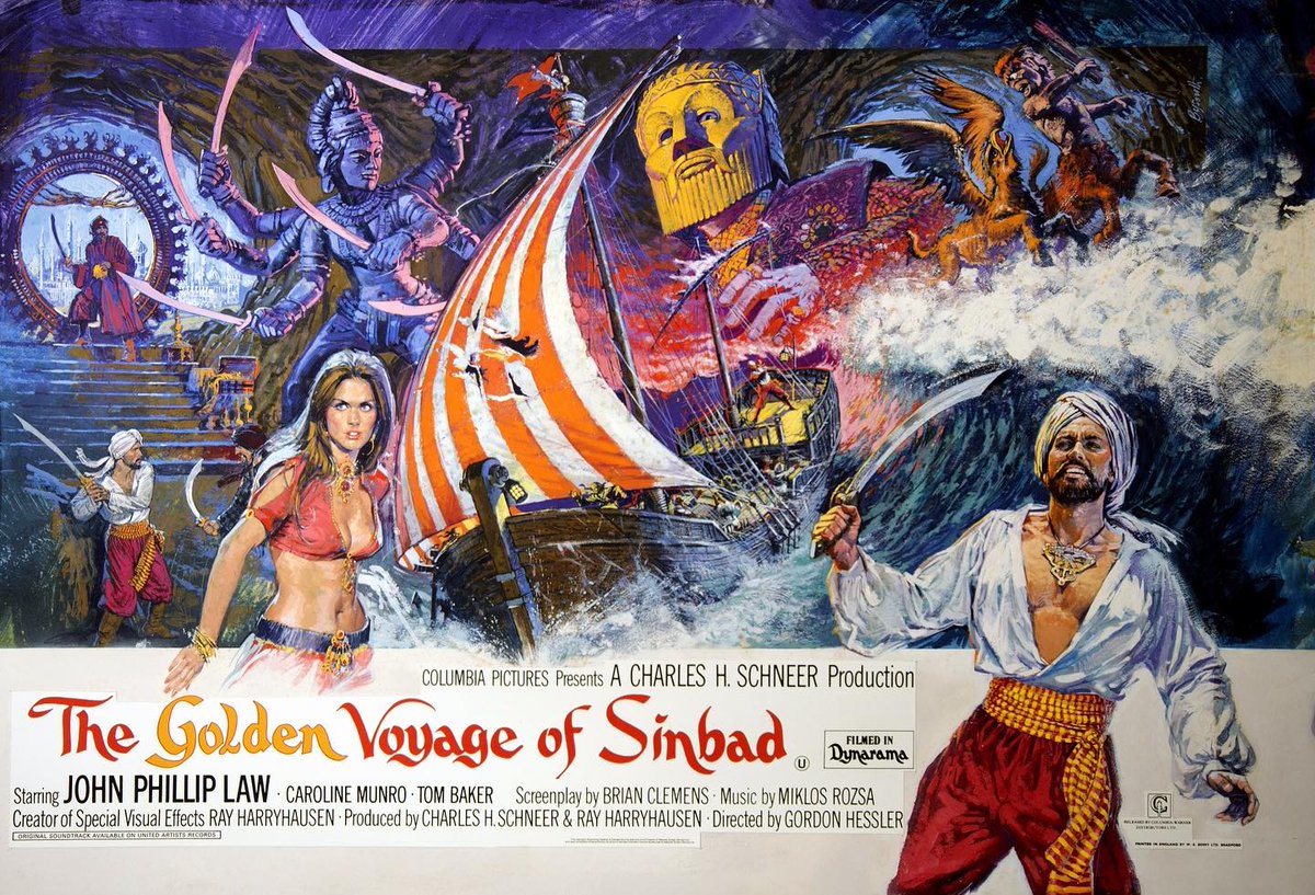 What a Dynarama afternoon @glasgowfilm today screening 50th anniversary version of The Golden Voyage Of Sinbad. In the presence of #carolinemunro , @Ray_Harryhausen daughter Vanessa of the Foundation along with a presentation from #ibrahimbuksh and his team from @GSofA