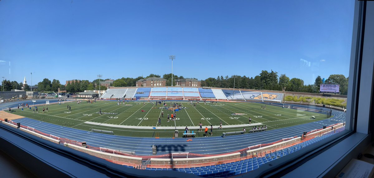 kevinherr's tweet photo. Getting ready for @Bucknell_FB Family Fun Day with “You Make the Call” from one of my Fall second homes, the broadcast both at Christy Mathewson Memorial Stadium. Why do I feel like this is an audition for my replacement? https://t.co/gJfYHakb57