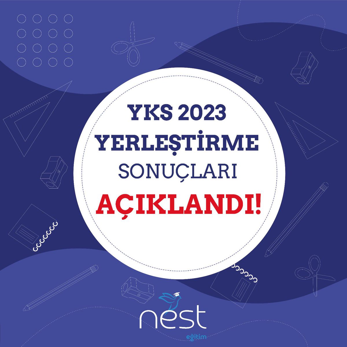 nestegitim's tweet photo. 🔴 YKS 2023 Yerleştirme Sonuçları Açıklandı!
•
#NestEğitim #BurslulukSınavı #2024Tayfa
#2025Tayfa #2026Tayfa #YKS #TYT #AYT
#Sınav #Ders #Öğrenci #Dersane #Kurs #Eğitim
#Üniversite #Burs #Bakırköy #İstanbul
#üniversiteyehazırlık https://t.co/mscLBZdTXG