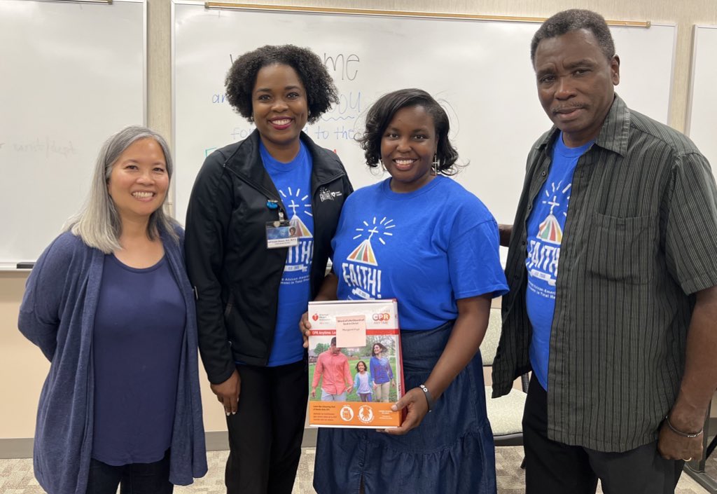 @DrLaPrincess @SharonneHayes @mathias_lalika @MayoEquity @MayoClinicCV @American_Heart @LisaCooperMD @HeartAssocMN Our community partner churches were gifted w/ the @American_Heart’s CPR Anytime® Kit. They are ready to share tools learned fm today’s AED & CPR Training w/ their congregation! ❤️
#CPRSavesLives #3forHeart

@DrLaPrincess @SharonneHayes @mathias_lalika @MayoClinicCV @HeartAssocMN