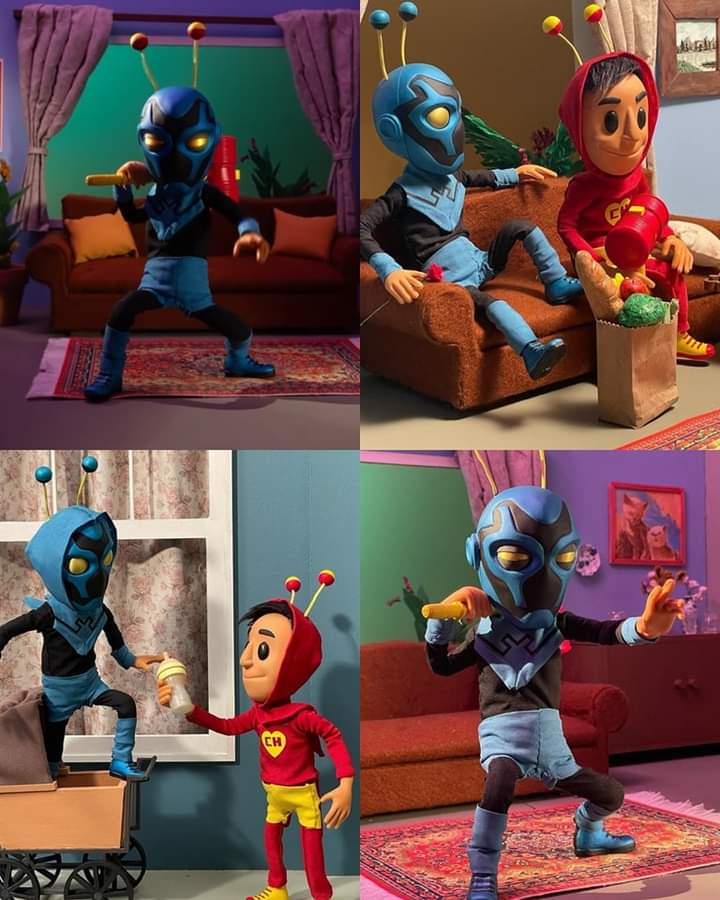 Elpaladin_rojo's tweet photo. UN CROSSOVER ÉPICO 💙
Se han compartido imagenes por parte del estudio de animación puertorriqueño, #AchoStudio animación stop motion de #ElChapulinColorado que realizaron para el pequeño cameo del Chapulín Colorado en #BlueBeetle 💛 https://t.co/BezJ1V0jQE