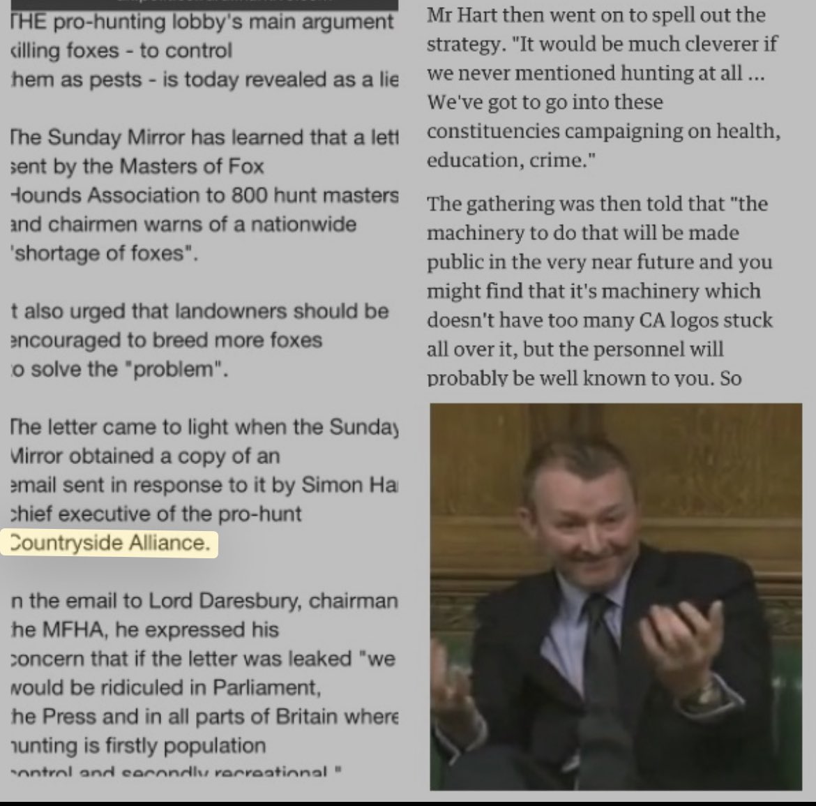 herbieharry's tweet image. How is it possible for a PCC to be a member of a minority extremist group which is DIRECTLY linked to wildlife crime @netpol @policeconduct? Aren’t there rules about impartiality? The CA has an appalling history including lying, exaggeration, promoting crime, bullying press etc