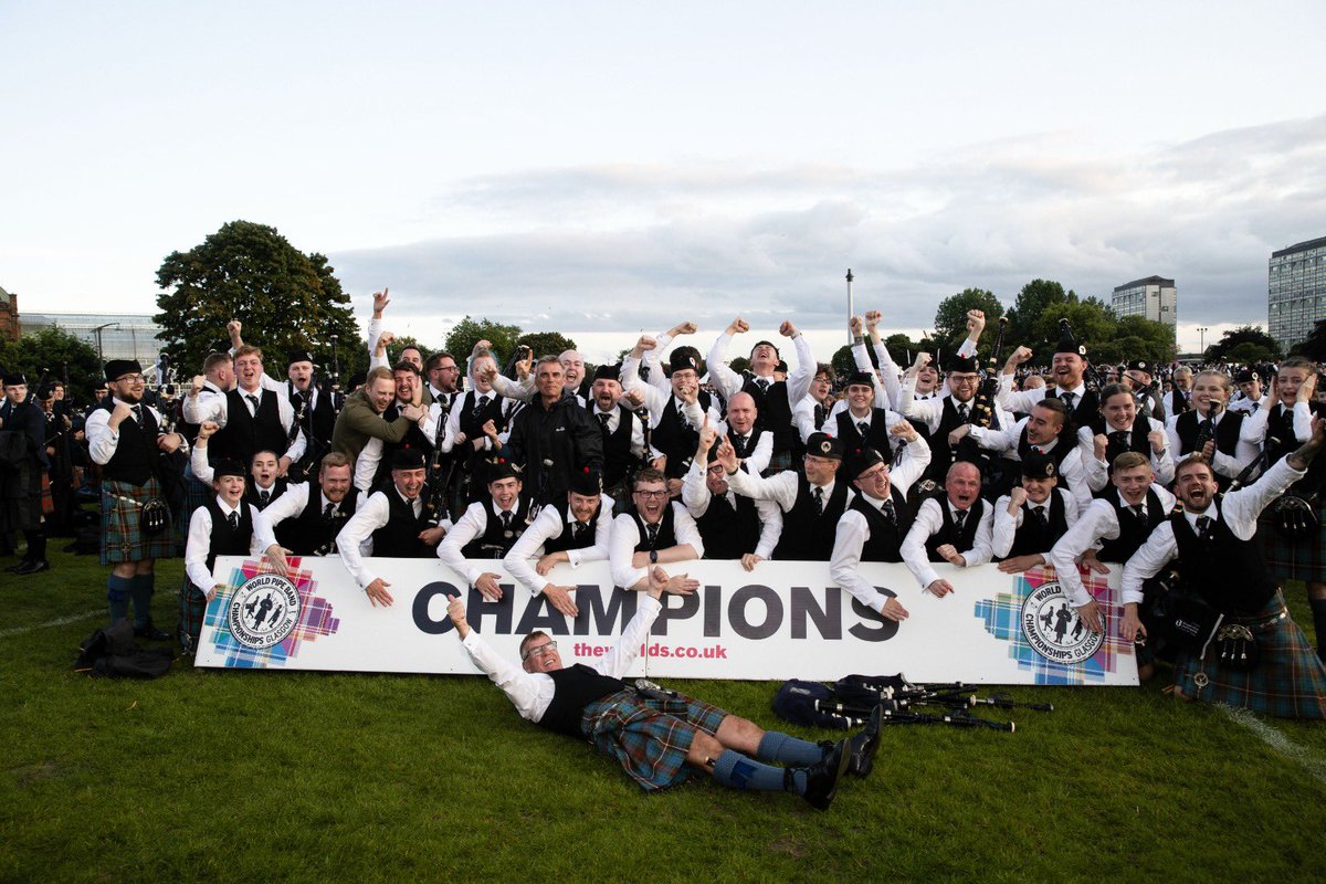 Congratulations to our World Pipe Band Champions 2023 - Peoples Ford Boghall &amp; Bathgate Caledonia Pipe Band 🏆 Their first ever Worlds win!