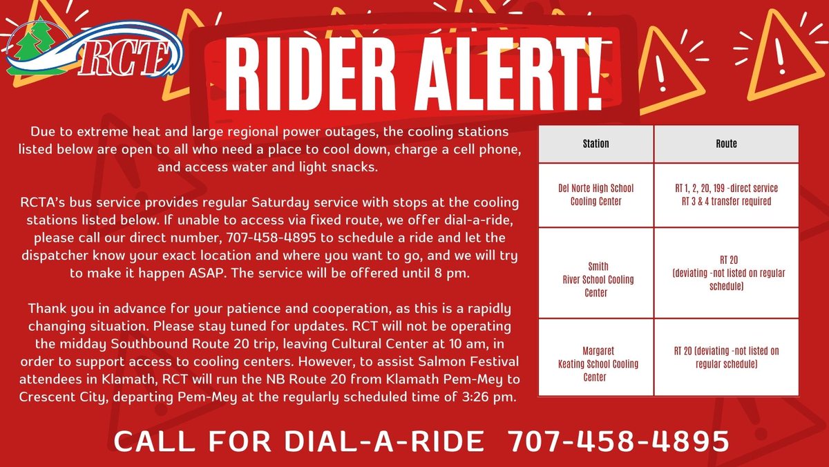 Rider Alert! 
@DelNorteCounty #crescentcity