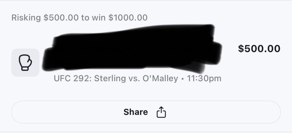 Spent the entire week putting together this Play for tonight. You guys saw the outcome for UFC291…tonight will be no different.😈

#UFC292🥊 STERLING vs. O’MALLEY

5 UNIT SUPERMAX🐳

12:00 AM EST🍿

MY LOCK OF THE MONTH🔒$500

DM ME WE GOING FOR 6 STRAIGHT📲
#GamblingTwitter