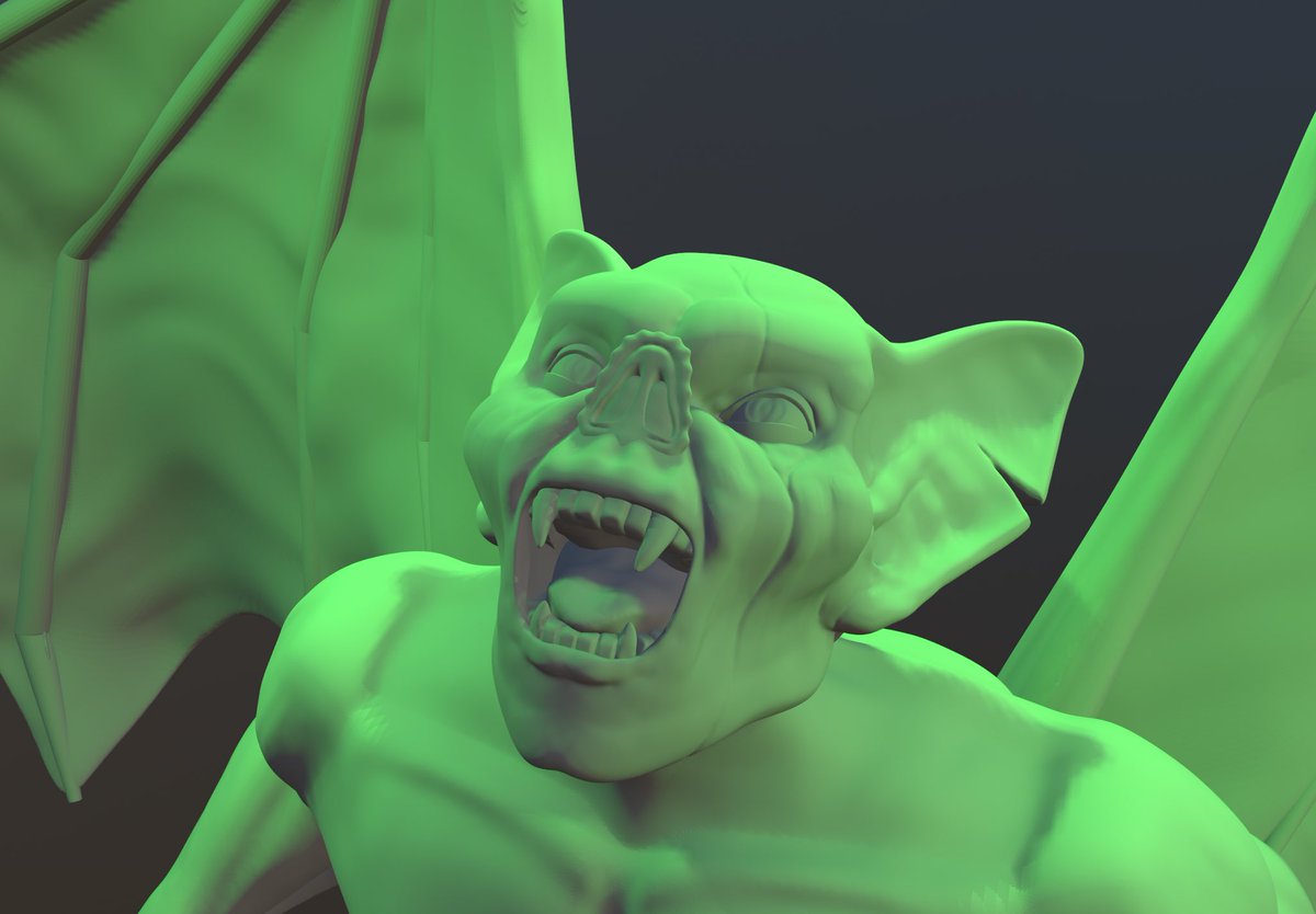 Work in progress, for a vampire demon. 

Time to go to town with the details then onto the #3Dprinting 

#Halloween 🎃