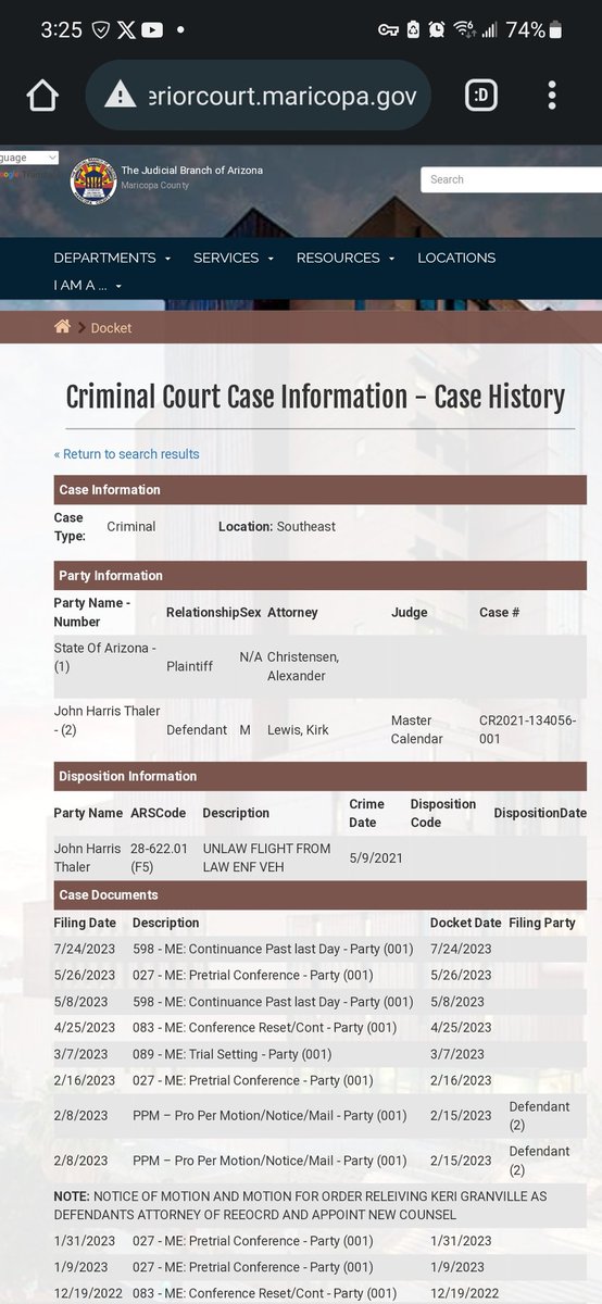 JessShawt's tweet photo. @FineBreger @Thaleresq John Thaler also has a pending felony charge against him for FLEEING FROM LAW ENFORCEMENT. This guy is a menace to society: https://t.co/pjFsENF2Mm