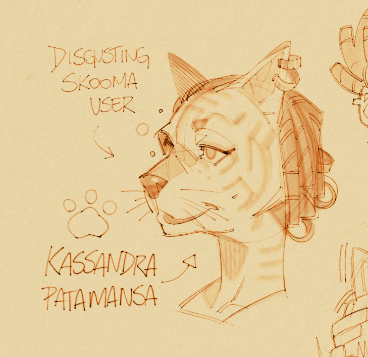 KabbageUdon's tweet photo. i recently started a new character in Skyrim so I decided to sketch out some "inside jokes"

#art #Skyrim #sketch #rkgk https://t.co/raiTQL2UyJ