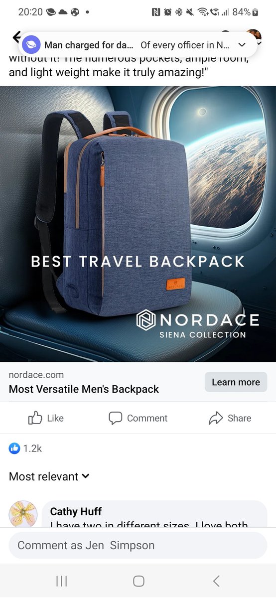 This has just popped up on my FB news feed. Why, pray tell <a href="/NordaceOfficial/">Nordace</a> is this a backpack for men? #everdaysexism