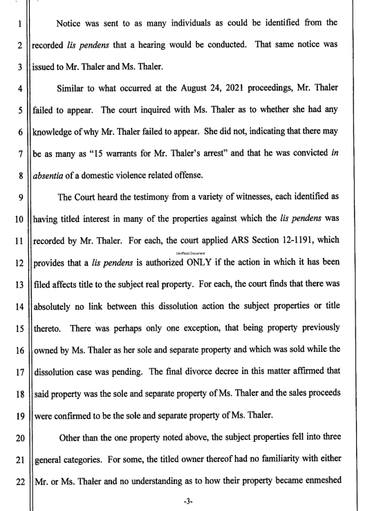JessShawt's tweet photo. @FineBreger @Thaleresq John DOES NOT want you to see this. John took his liens case to court and it was thrown out by the judge. "There is every reason to conclude that they were recorded by Mr. Thaler for nefarious reasons and without any legal or factual  basis" https://t.co/Z67jTHXbJT