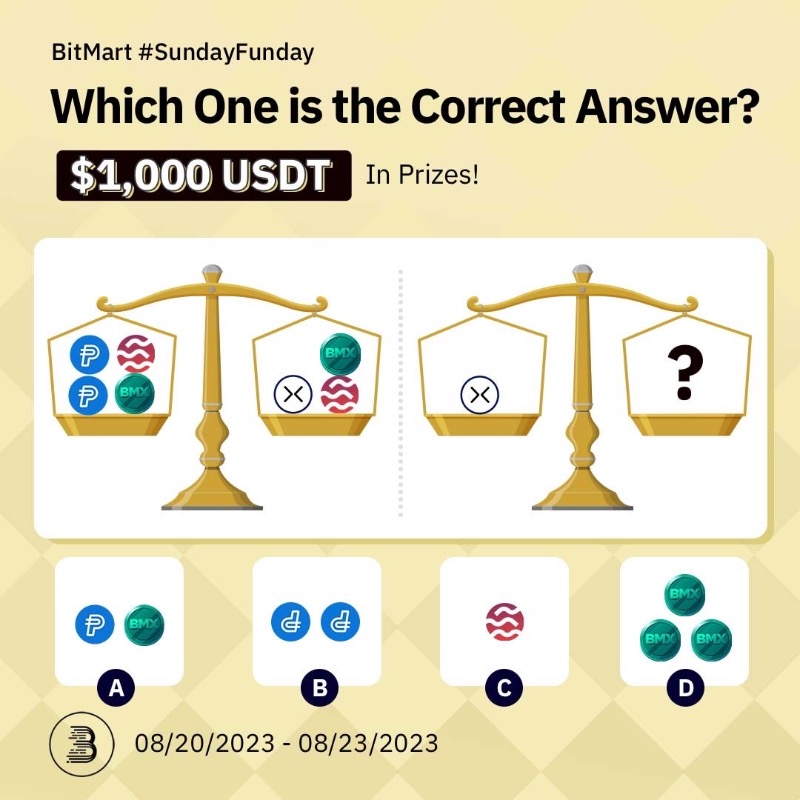 BitMartExchange's tweet photo. Challenge Alert! Tell us your answer to share the 1,000 USDT prize! 😎

1️⃣Follow @BitMartExchange + @BitMartNFT
2️⃣Quote RT with your answer &amp; tag 3 friends
3️⃣Complete: https://t.co/hN2tUJ1dB6

$BMX $SEI $CYBER $PYUSD #crypto #giveaway #airdrop