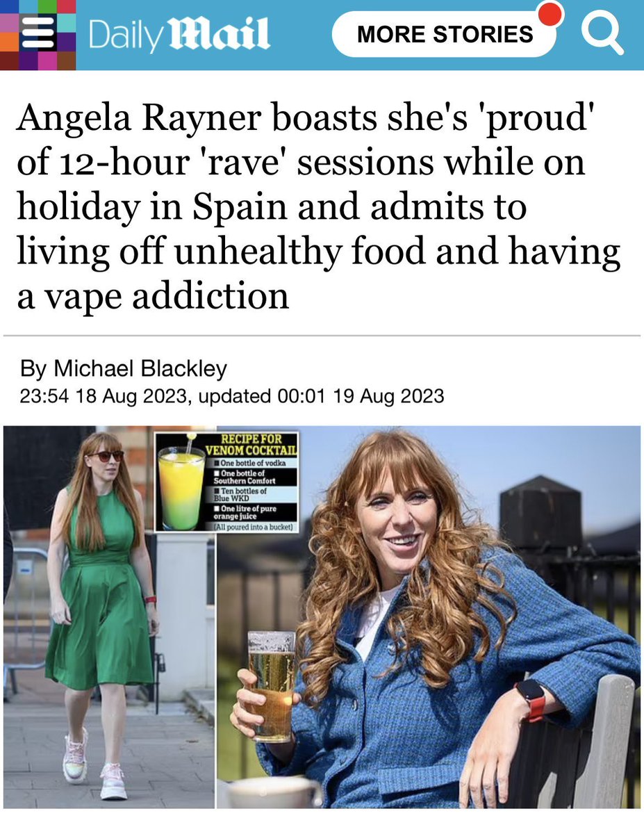 If she goes to the opera, they hammer her for inauthenticity. If she drinks and has fun, she’s too coarse for public life. Maybe Toryworld simply doesn’t like - or feels threatened by - a sassy, savvy working class Manc? I love her. She’s vital for Labour.