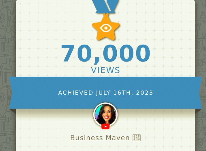 My little YouTube channel hit a milestone 🥰