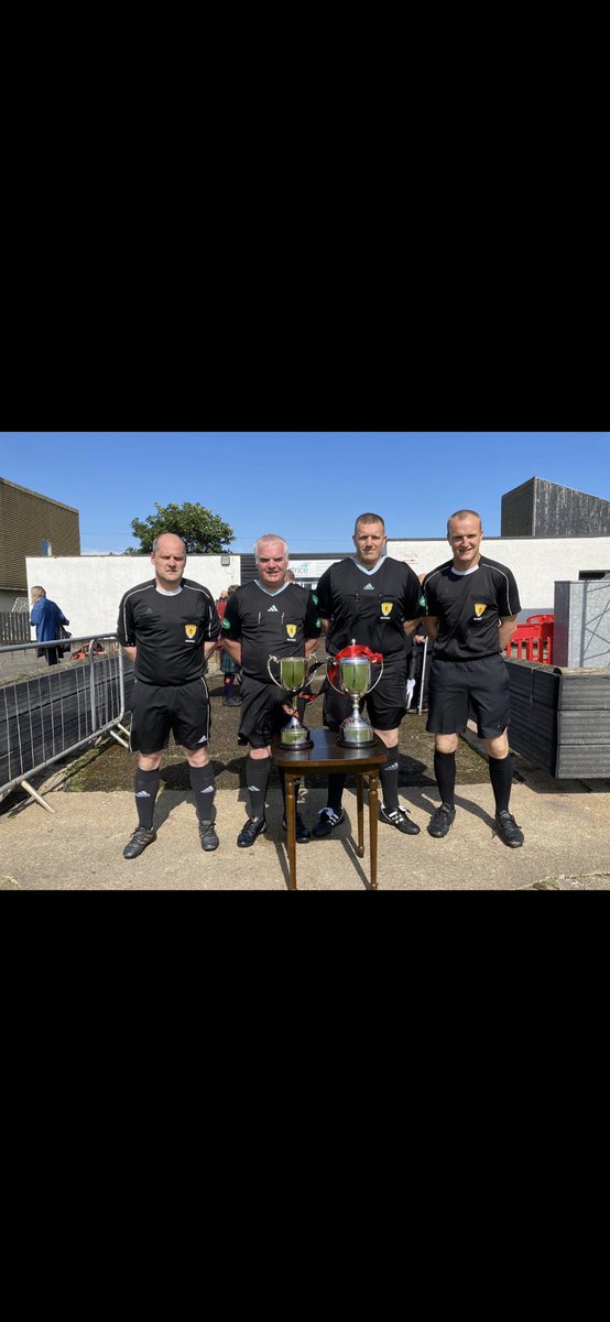 Congratulations to 4 of our Orkney members on officiating the Highland Amateur cup final between Wick Groats and Avoch today at Harmsworth Park in Wick.

Referee: Bruce Simpson 
AR1: Gavin Leask
AR2: George Brown 
4th official: Scott Hamilton