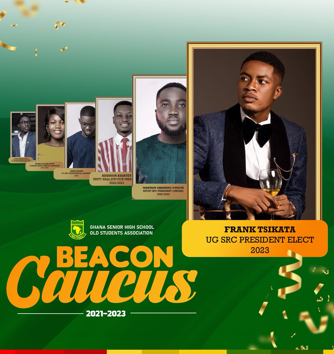 With a collaborative vision in the range of three years, we have our second SRC President!

Beacon Frank Tsikata, the current GOSA-UG President, becomes the University of Ghana SRC President-Elect with 10,021 votes.

Congratulation Beacon!