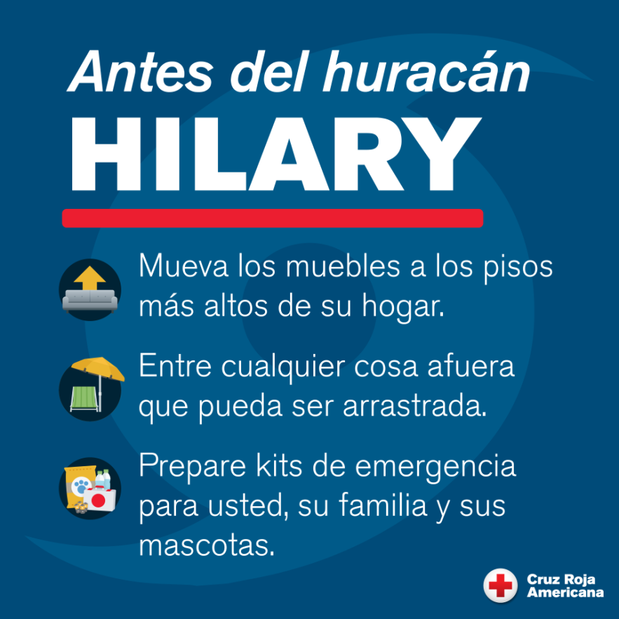 CruzRojaLA's tweet photo. El #HuracánHilary se dirige hacia el sur de California. Prepárese ahora: https://t.co/MU7Vo9caOq https://t.co/8cU4HNSBsT