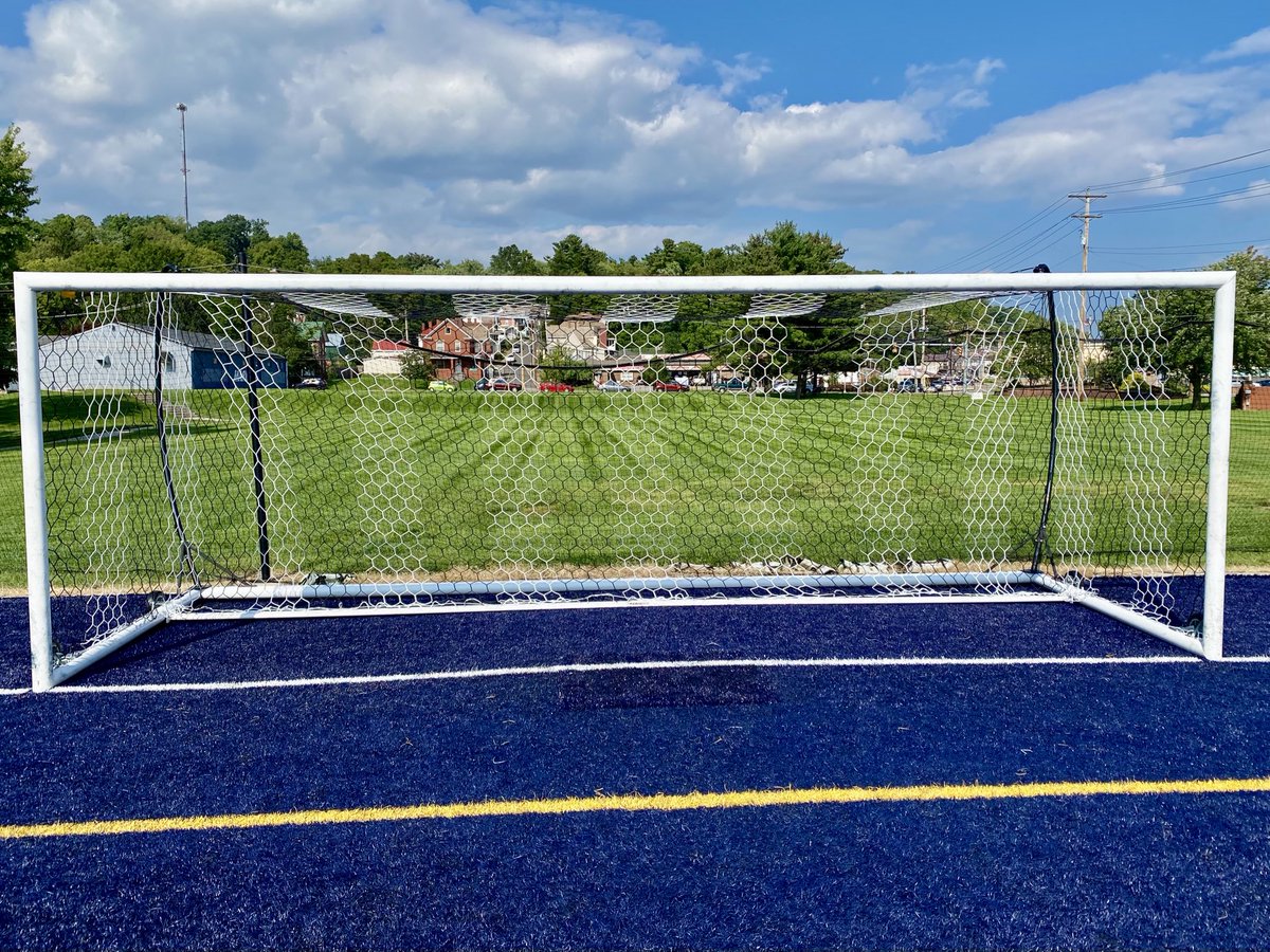 MC_MensSoccer's tweet photo. Many thanks to @MariettaGrounds for their excellent work in putting our new nets up. We love the pride they take in their work making sure the net designs looked good. #WTBH #BRHD https://t.co/HvZKHObMbX