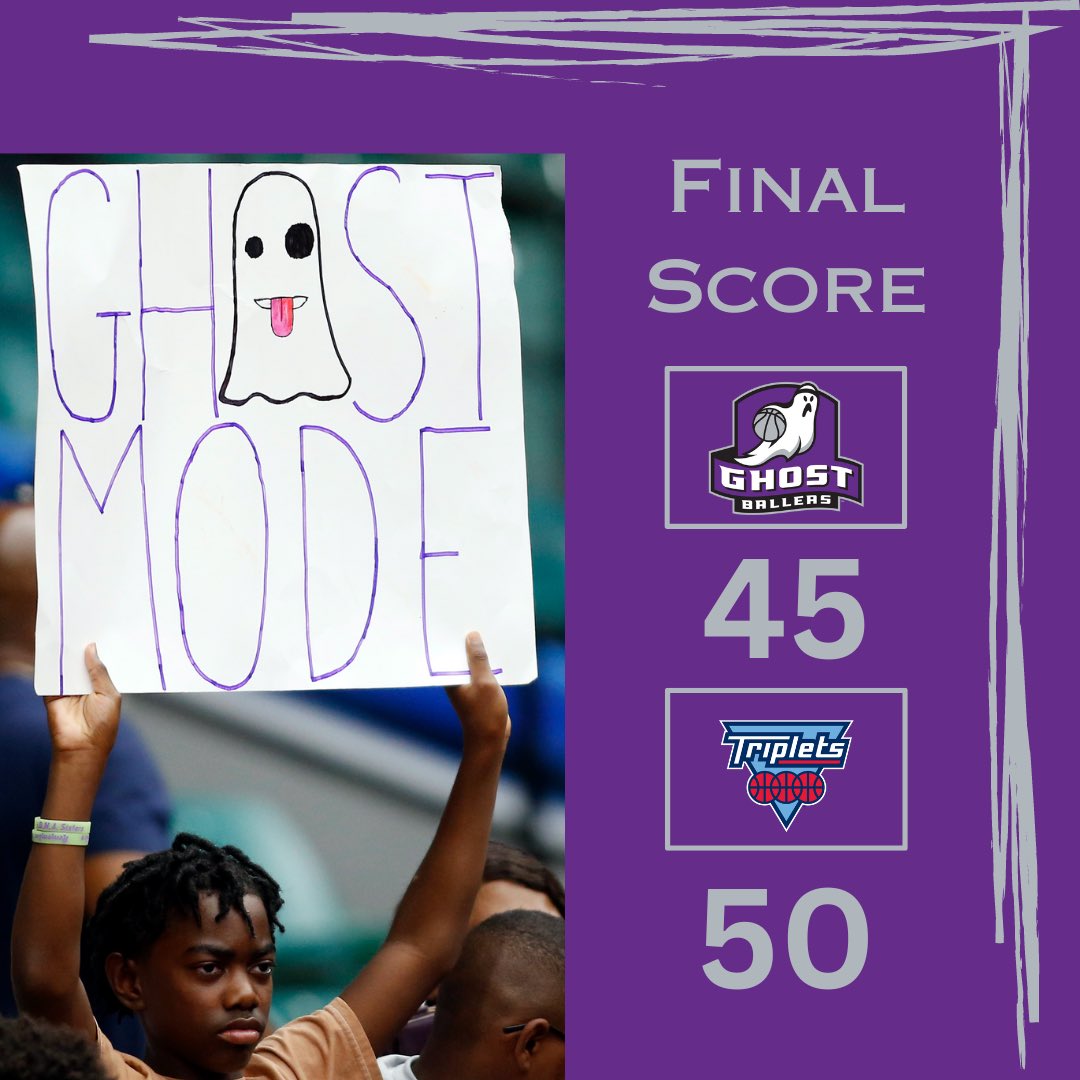 BIG3_Ghost's tweet photo. A tough loss, but a great season for the #ghostballers ! We made the playoffs for the first time since 2017. We’ll keep grinding and working hard. It’s what we do. Next year…🏆! #ghostballers @thebig3 #big3 #summeroffire #keepgrinding https://t.co/aSwH80hGa3
