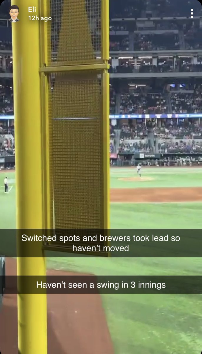 TiffanyWWilke's tweet photo. Former @BDBaseball123 teammates roadtrip from MSP/MKE>DAL to catch some #Brewers games this weekend. 

Hey @Brewers - in case you wanted to know why you beat @Rangers last night …  it’s because this #brewcrew stayed committed to their obstructed views 🤣 https://t.co/QKRTxE88Jc