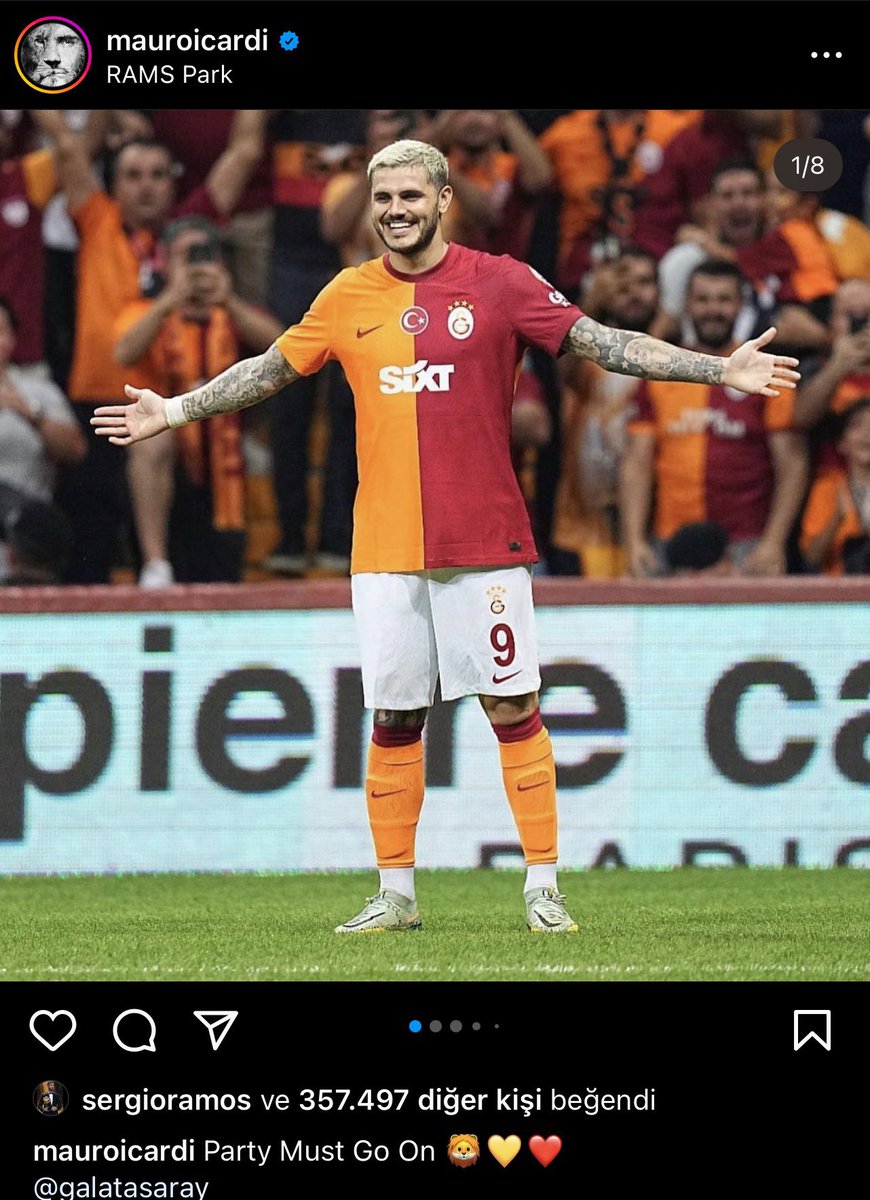 PesindeyizApp's tweet photo. 🚨 Sergio Ramos yine Icardi’nin gönderisini beğendi. https://t.co/FxgKcZY96v