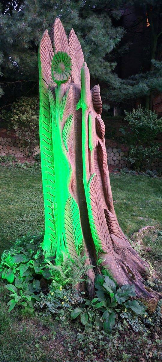 Emerald tree trunk