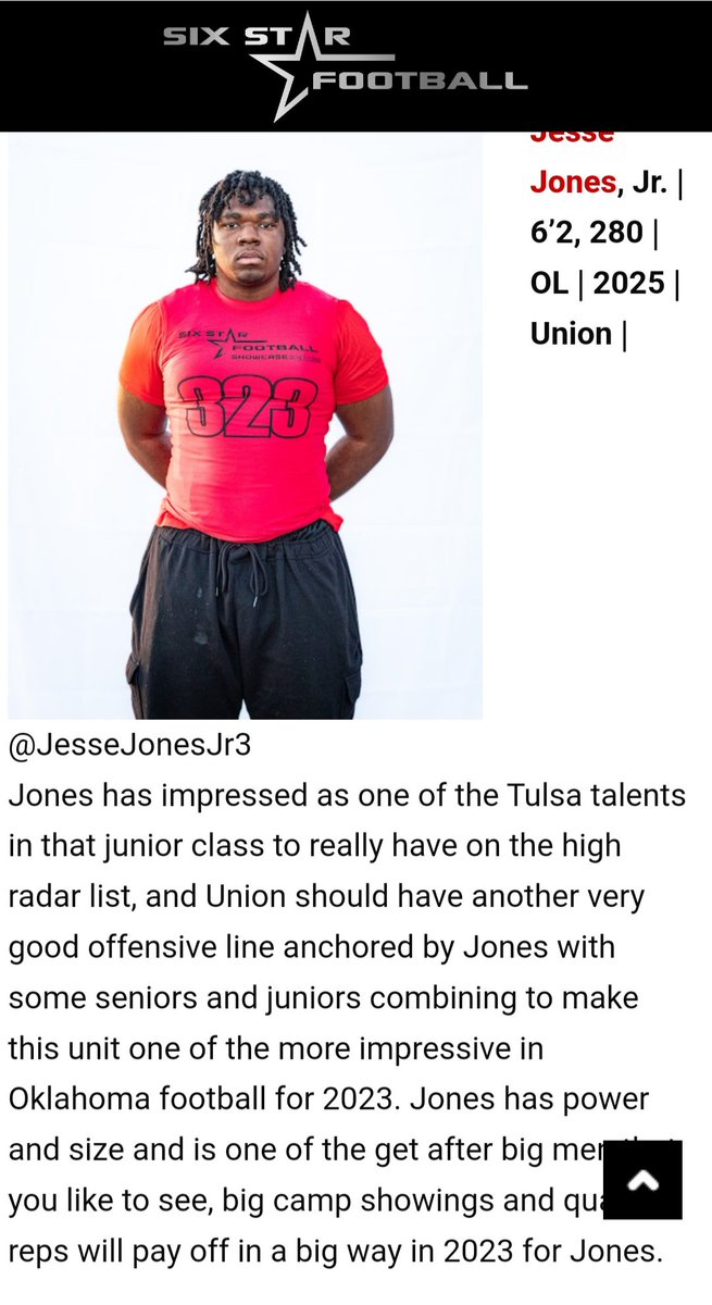 Thanks for the mention <a href="/6starfootballOK/">Six Star Football | OKLAHOMA</a>. Looking forward to competing this season. 

@Recruit_UnionFB <a href="/SteveAddazio/">Steve Addazio</a> <a href="/CoachCKennedy/">Cody Kennedy</a> <a href="/DonovanRaiola/">Donovan Raiola</a> <a href="/CoachDWarehime/">Derek Warehime</a> <a href="/CoachHamby/">Stephen Hamby</a> <a href="/Emannaghavi/">Eman Naghavi</a> <a href="/Coach_B_Natkin/">Brian Natkin</a> <a href="/CoachNate_Young/">Nathan Young</a> <a href="/Coach__Myers/">Jeff Myers</a> <a href="/Coach_Segler/">Kyle Segler</a> <a href="/CoachMateos/">Eric Mateos 🦡</a> #OKPreps #Sauce