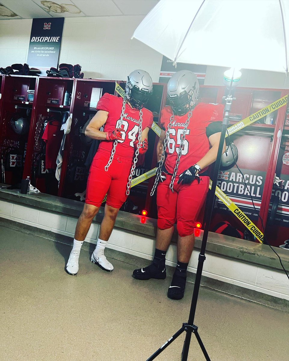 .<a href="/MarcusFootball/">Marcus Football</a> Media Day this morning was, in a word, EPIC! Enjoy this behind-the-scenes peek and stay tuned all season long as we unveil the finished results.

#MarcusDNA #WinTheDay #txhsfb #mediaday