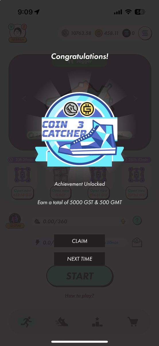 sinstepn's tweet photo. Coin Catcher Rank3をゲット
( *˙ω˙*)و ｸﾞｯ!
Rank2の時と違って、条件達成したら直ぐに来ましたね🤣

 #STEPN  #CoinCatcher  #Rank3  #Badge📛 https://t.co/e9KqHsHdee