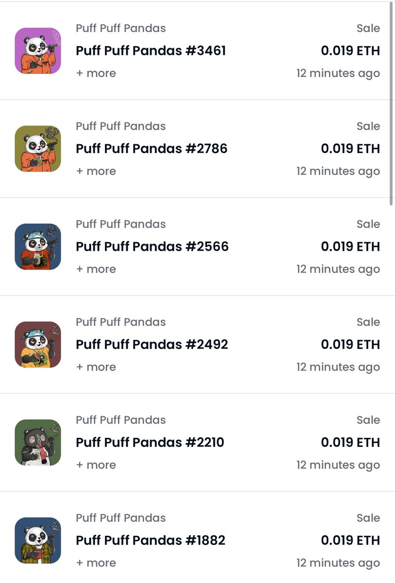 puffpandas's tweet photo. Huge shoutout to @Web3lfgg for taking 30 Puff Puff Pandas off the floor tonight!

Show him some love from the Panda family ❤️ https://t.co/bAZZgNmIFq