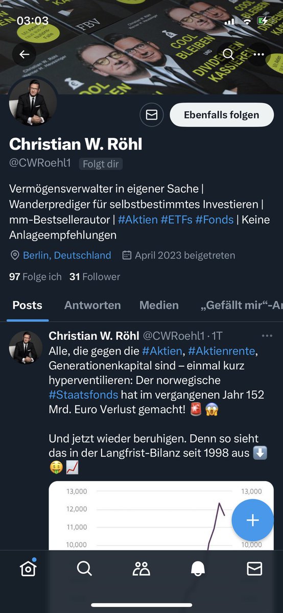 Achtung, erneut ist ein Fake unterwegs. Dieses Mal trifft’s <a href="/CWRoehl/">Christian W. Röhl</a>:
