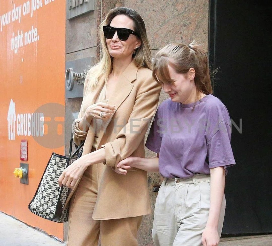 News of Angelina Jolie on X: NEW🚨 Angelina Jolie and her Daughter  Vivienne in New York City. 📸 August 19, 2023  / X