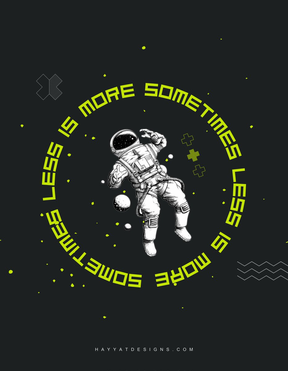 hayyatdesigns's tweet photo. Sometimes, LESS IS MORE!
.
#illustrator #graphicdesign #designdaily #designer #graphicdesign #graphicdesigner #photoshop #typography #ruleofthird #principles #hayyatdesigns #grafixine #design #lessismore #typographicposter #Minimalism #minimalist #posterdesign #minimalistposter https://t.co/pUSFCweF4P