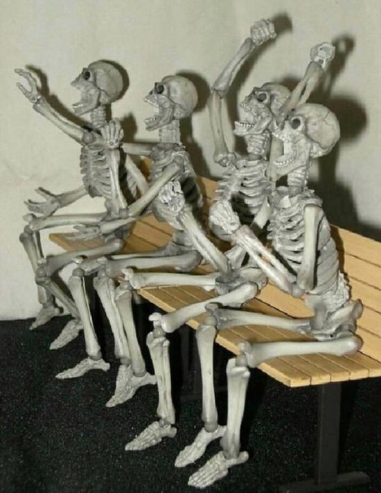 NerdingOutNar's tweet photo. #puns What do you call a skeleton who won't work? Lazy bones! 😄🦴 https://t.co/YC0EqLkpdS
