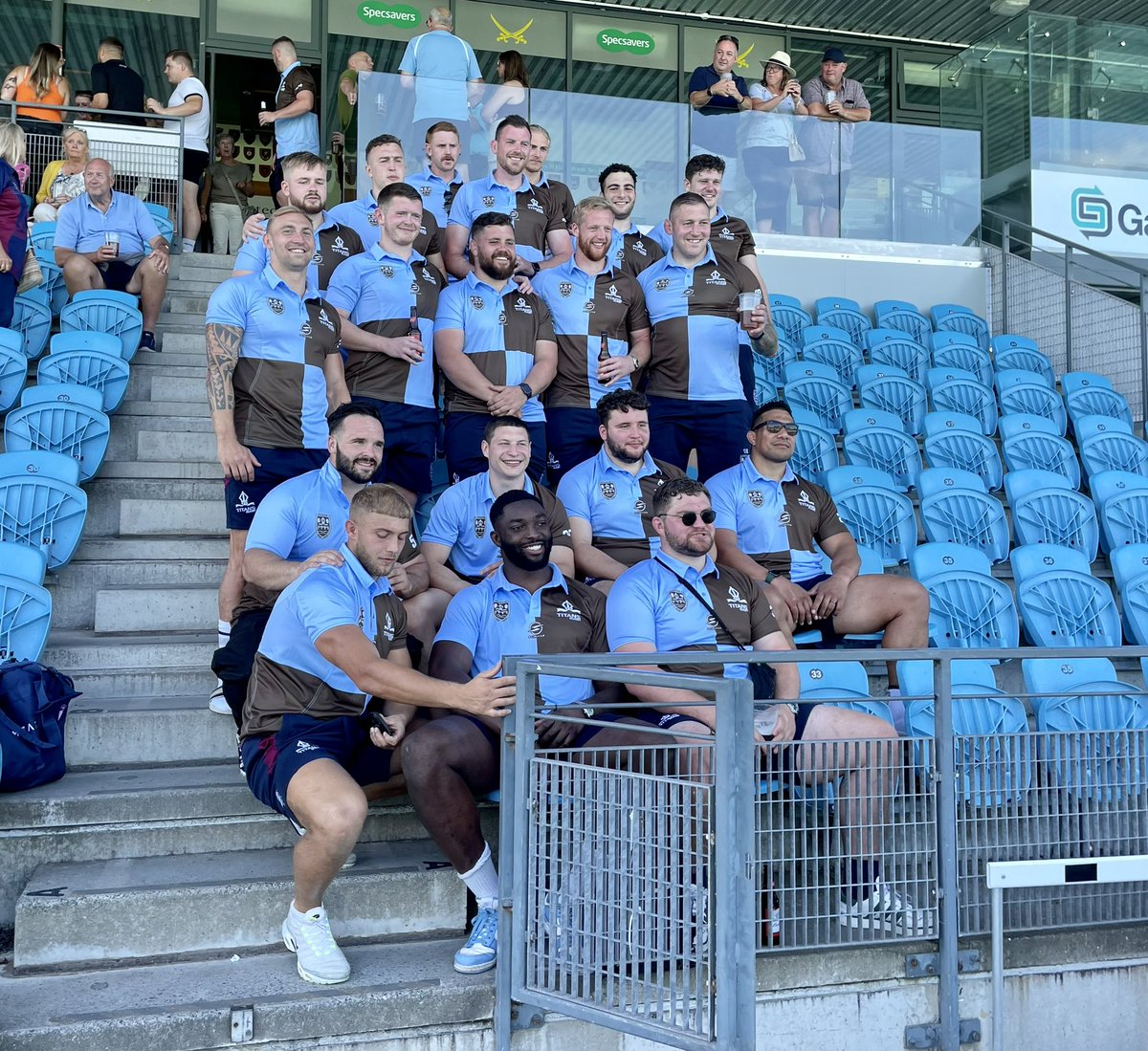 A few post match beers, then off for an evening in St Peter Port. New #CentenarySeason polo shirts on display.