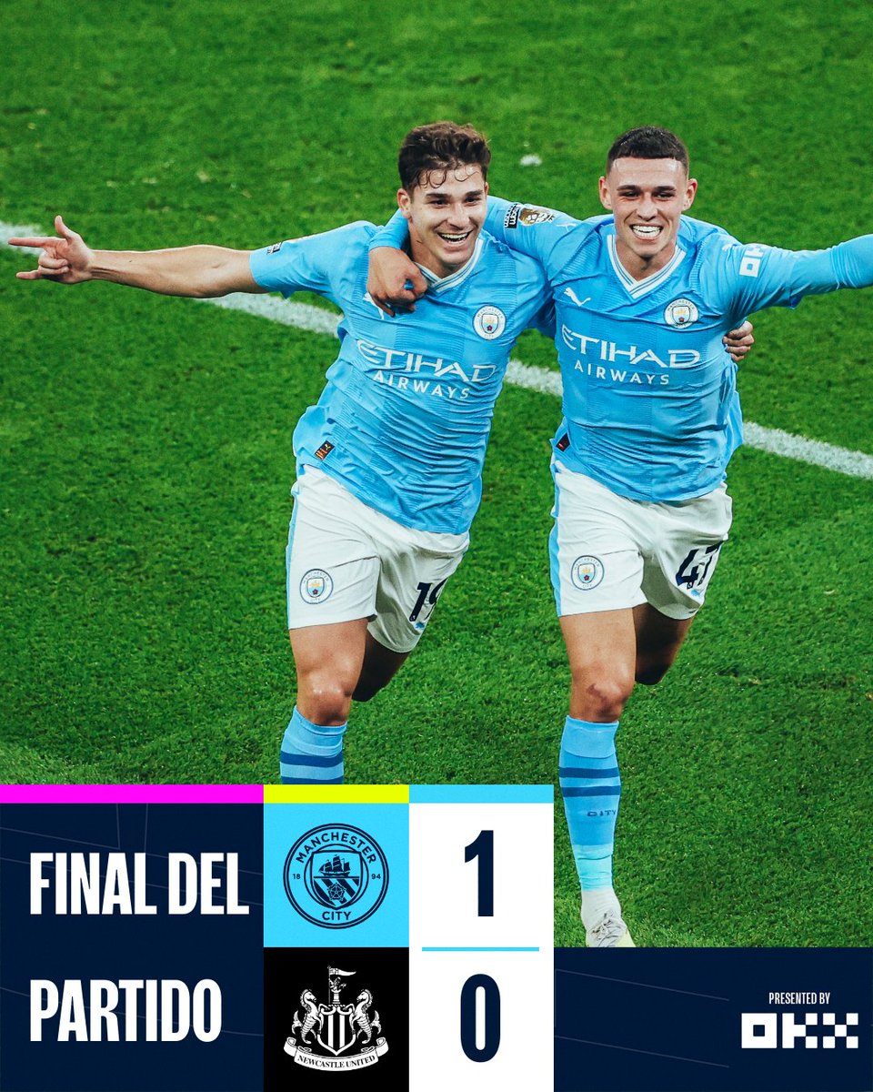 ¡VICTORIA EN EL ETIHAD! 🥳

🔵 1-0 ⚫️ #MCFCEspañol