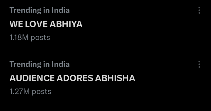 SwatiSh06870511's tweet photo. Yayyy

AUDIENCE ADORES ABHISHA https://t.co/cuYD38XyVy