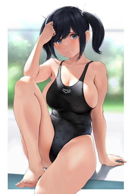 えっとね、水着、洗ったら縮んだみたいで... 