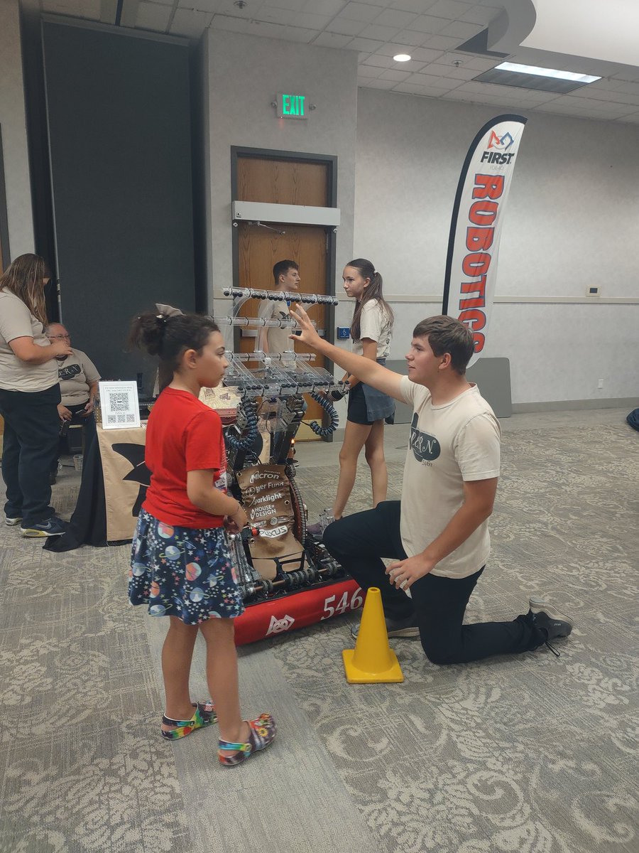 FRC5461VERN's tweet photo. Having a fantastic time TODAY at the Children's Museum SPACE DAY at the Nampa Civic center.  We're here until 4.
@IdahoSTEMAC @PWREngineers @sparklightcares @MicronGives @HODRobotics @ExploringLA https://t.co/0aJAMEXB1w