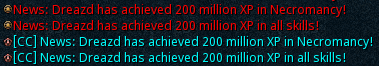 Dreazd's tweet photo. And once again I have achieved 200M XP in all skills! Finished with #533 Overall and #652 Necromancy :) https://t.co/bO2TUvXpal