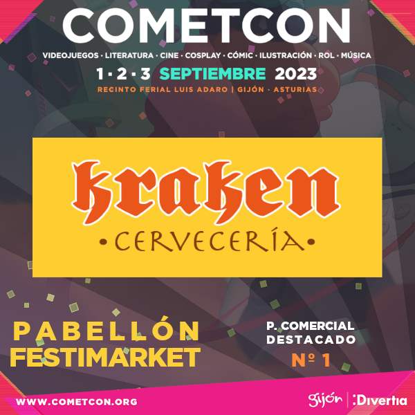 Si necesitas un trago acércate al Pabellón Festimarket 😁 

Contaremos por primera vez en CometCon con el stand de <a href="/KrakenCerve/">Cerveceria Kraken</a>, que tendrá una selecta variedad de cervezas artesanales en grifo y en nevera.

Vísitales para refrescarte durante el evento 🍻

#divertia