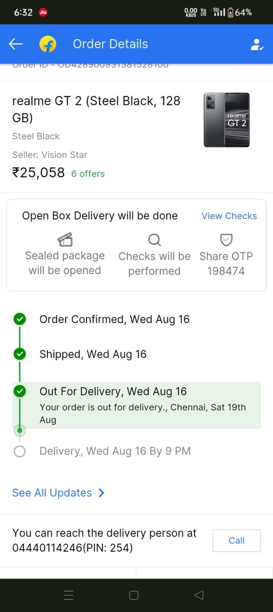 Rahul73193341's tweet photo. @Flipkart 
@flipkartsupport 
@FlipkartStories 
Why are you cheating customer's by looting slowly to I have been ordered a device from Flipkart which supposed to be delivered by 16th for that they also charged me for 70rs fee for same day delivery but yet to receive no support 😕 https://t.co/m5ksSUibRU