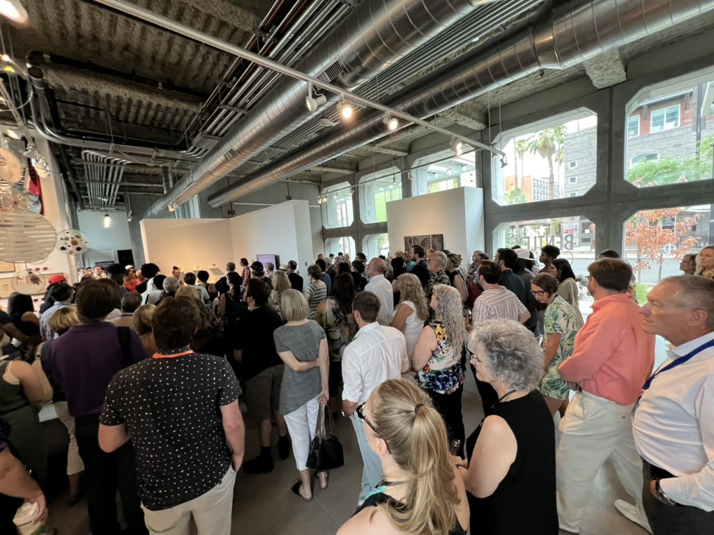 MartinJoe91's tweet photo. Full house at the @BentleyGallery for our #ARx2 Grand Opening. https://t.co/mzU2Gq9YZT