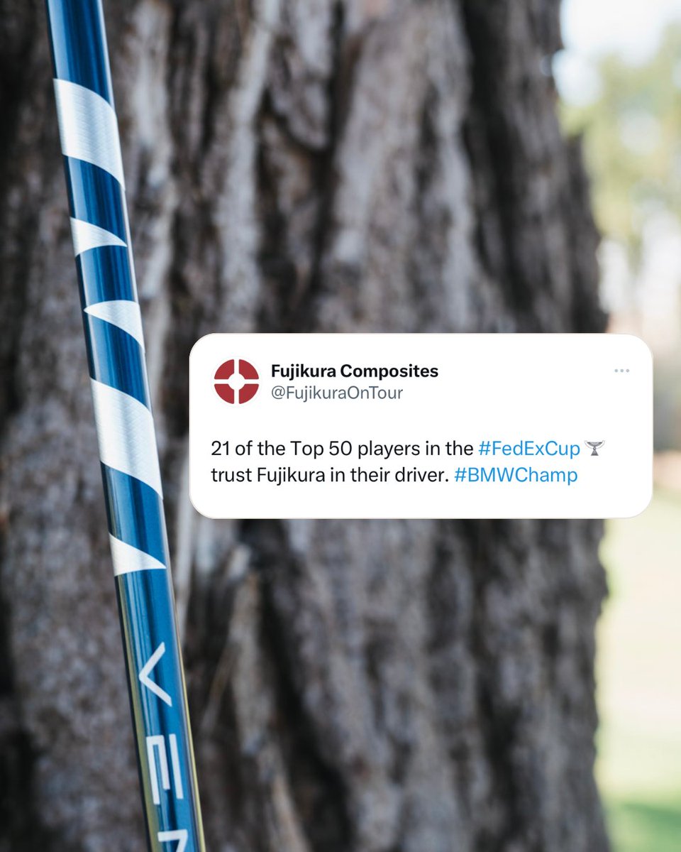 Fujikura is the undisputed #1 choice for driver AND wood shafts, with a whopping 42% of tour players trusting Fujikura in their drivers and 38% in their woods. 🚀🏌️‍♂️#BMWChamp

#PoweredByVeloCore #VENTUS #TR