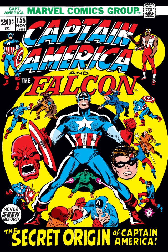 MarvelADay's tweet image. Captain America #155, 1972. #MarvelADay #Cap155
“The Incredible Origin of the Other Captain America!”
Writer: Steve Englehart
Pencils: Sal Buscema
Inker: Frank McLaughlin
Cover: Sal Buscema/John Verpoorten