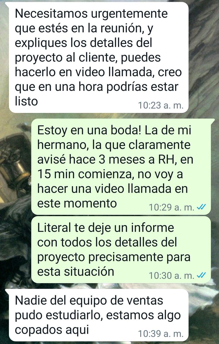 KevinNegocios's tweet photo. ¿Dónde está la línea para un empleador?

Si no hay límites el ambiente de trabajo se hace tan tóxico como la relación con tu ex.

Este ejemplo que me hicieron llegar por privado lo ilustra perfectamente... https://t.co/OPp0A3V2Fi