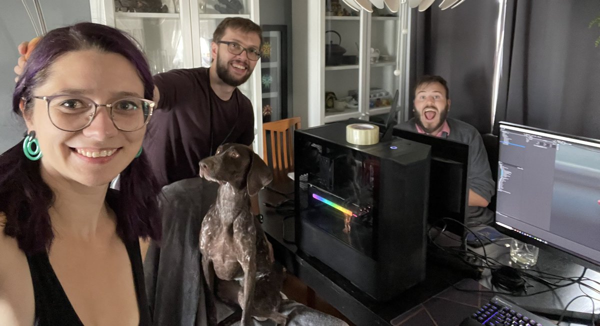 Our game for #AGJ 2023 is well on its way! Had to return home for the day to hang out with the dogs, but being in person at <a href="/PlatformCalgary/">Platform Calgary</a> has been great so far ☺️

<a href="/AlbertaGameJam/">Alberta Game Jam</a>